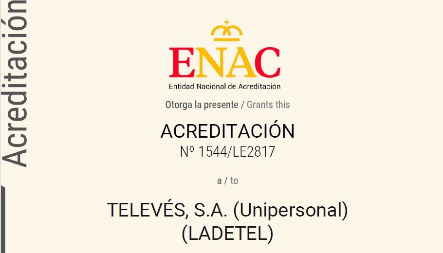 Certificado de acreditación ENAC